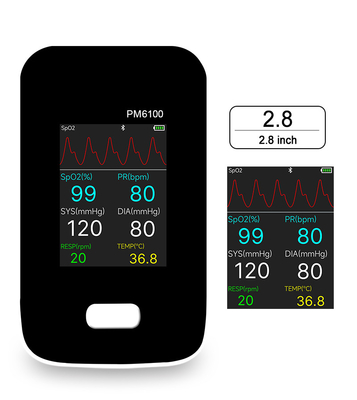 Multi Parameter Patient Tracker With Spo2 Heart Rate TEMP Measurement And Data Transfer To Bluetooth
