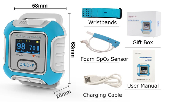 Baterai-Powered Sleep Sleep Monitoring ECG, Spo2, OSA Ringan